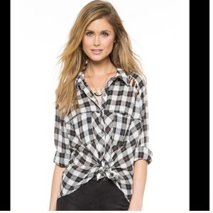 Free People Lace Up Flannel Size XS
